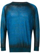 Avant Toi Tie-dye Crew Neck Sweater - Blue