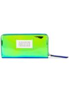 Maison Margiela Iridescent Zip Around Wallet - Blue