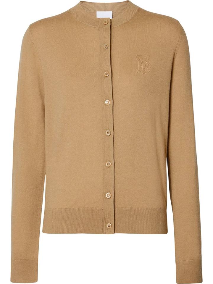 Burberry Monogram Motif Cardigan - Neutrals