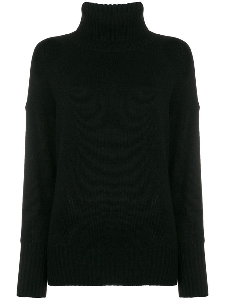 Allude Roll Neck Jumper - Black