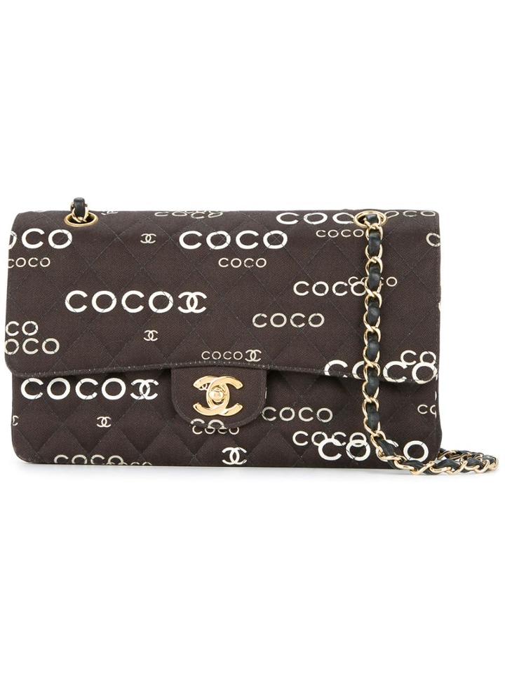 Chanel Pre-owned Cc Logos Double Flap Bag - Black