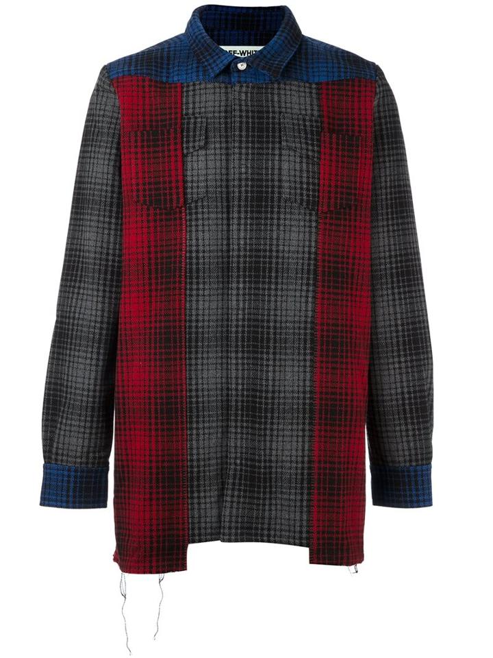 Off-white Checked Concealed Fastening Shirt
