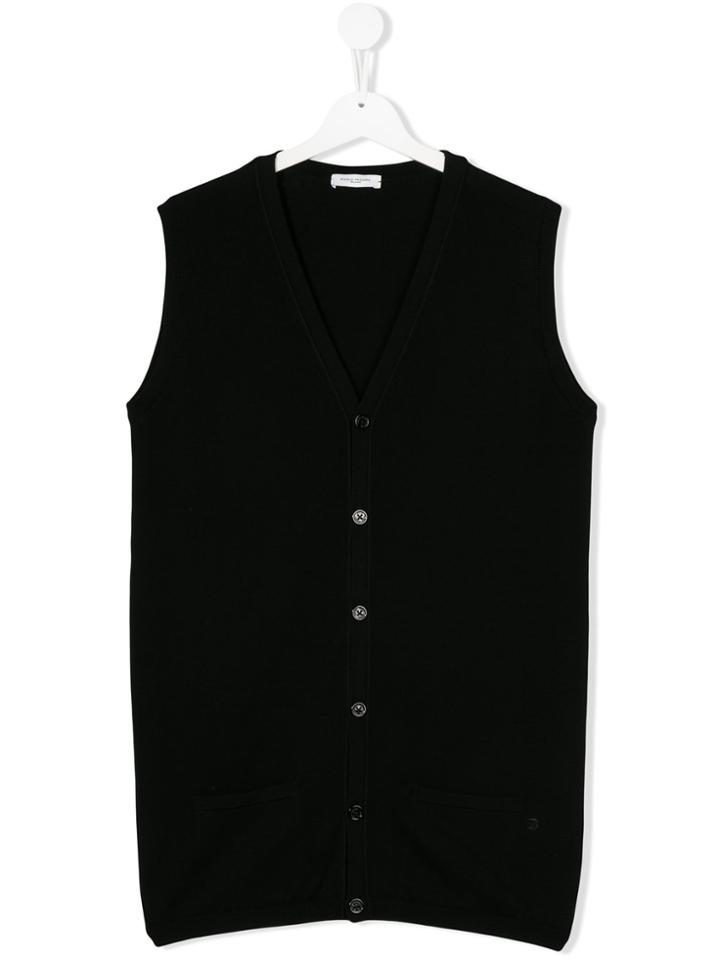 Paolo Pecora Kids Knitted Waistcoat - Black