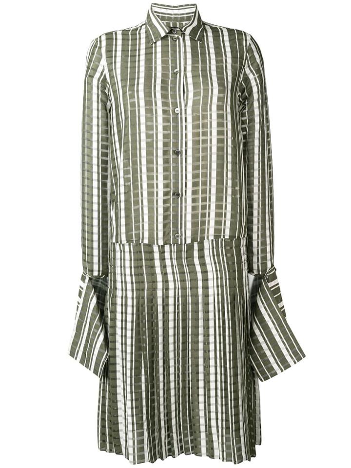 Rokh Checked Shirt Dress - Green