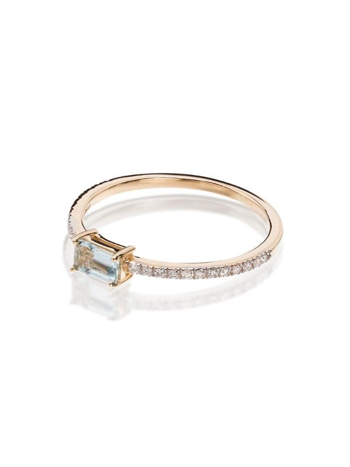 Mateo 18kt Yellow Gold Aquamarine Ring