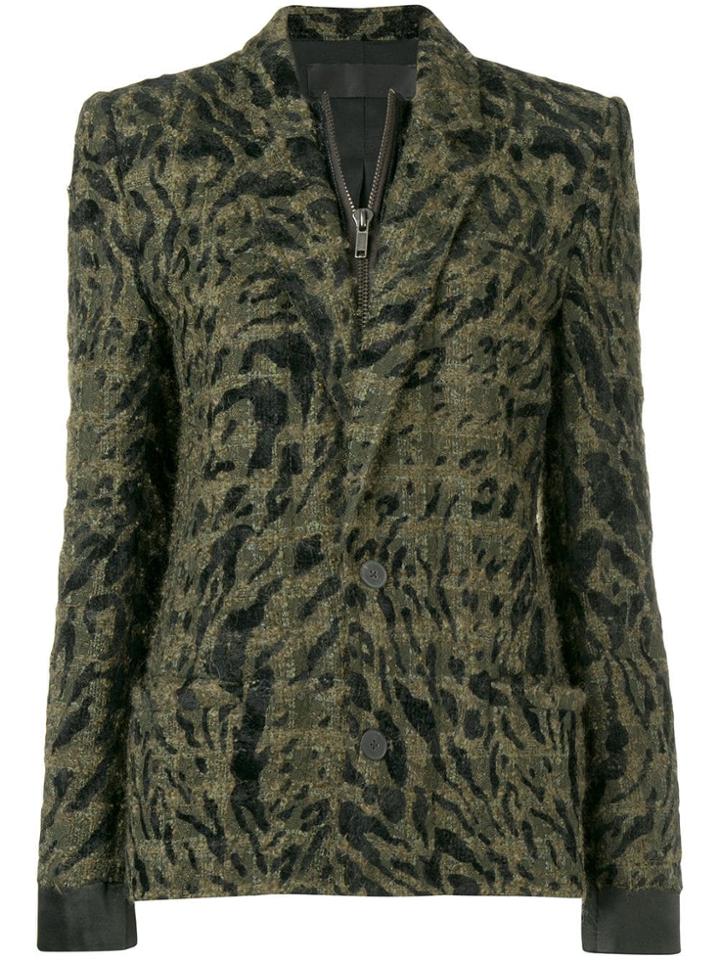 Haider Ackermann Textured Double Layer Jacket - Green
