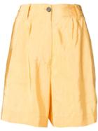 Forte Forte Satin Shorts - Yellow