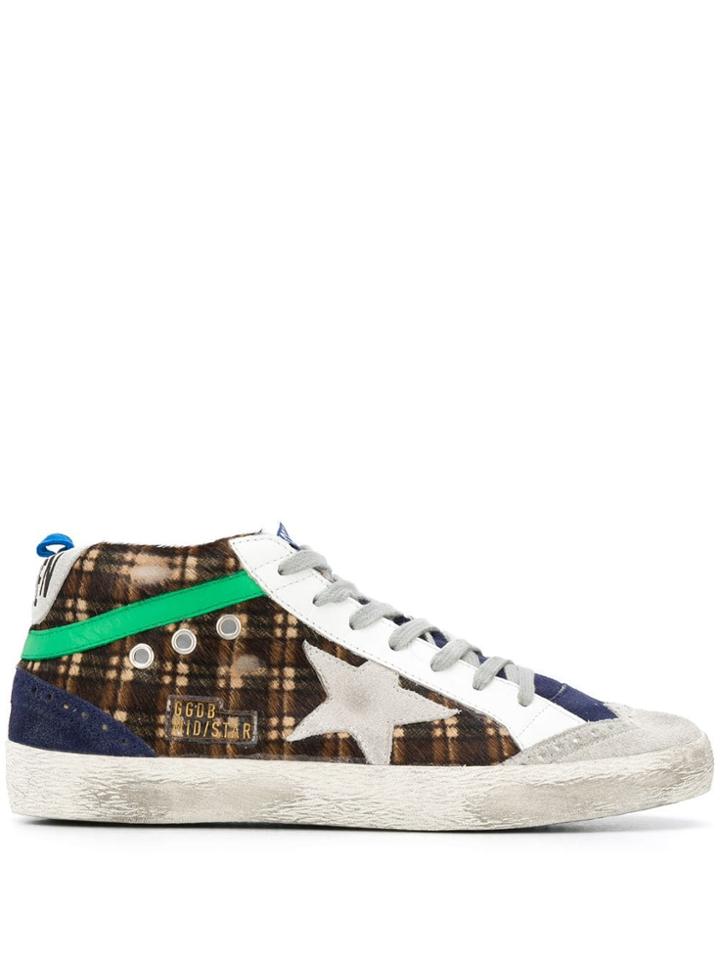 Golden Goose Checked Sneakers - Brown