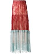 Philosophy Di Lorenzo Serafini - Lace Skirt - Women - Polyamide/polyester - 40, Red, Polyamide/polyester