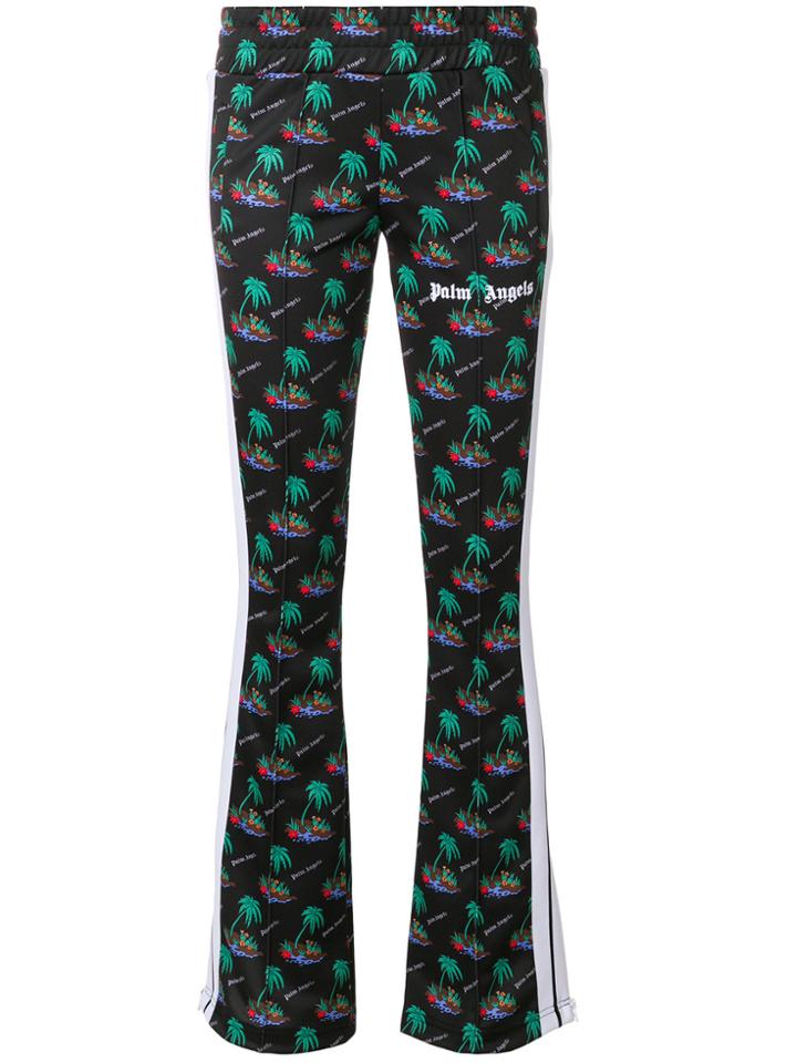 Palm Angels Printed Stripe Detail Track Pants - Black