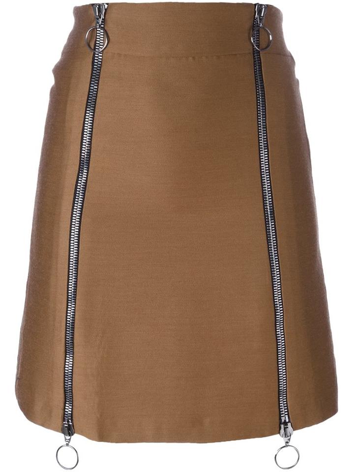 Etienne Deroeux 'leona' Skirt, Women's, Size: 38, Brown, Bemberg/acetate/silk/wool