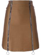 Etienne Deroeux 'leona' Skirt, Women's, Size: 38, Brown, Bemberg/acetate/silk/wool