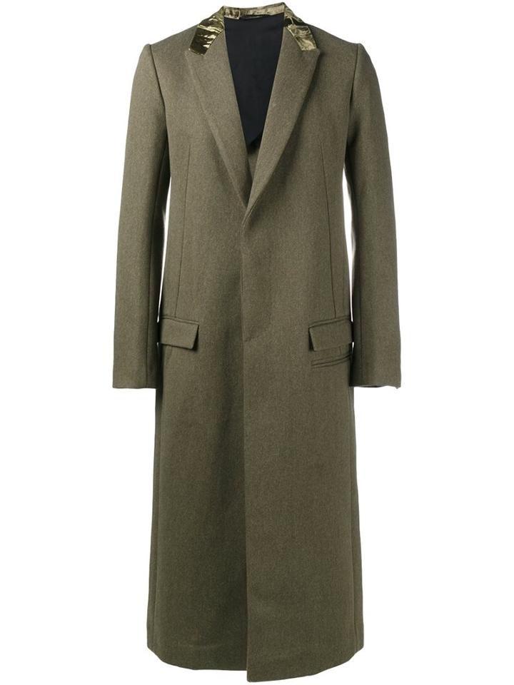 Haider Ackermann Velvet Detail Long Coat