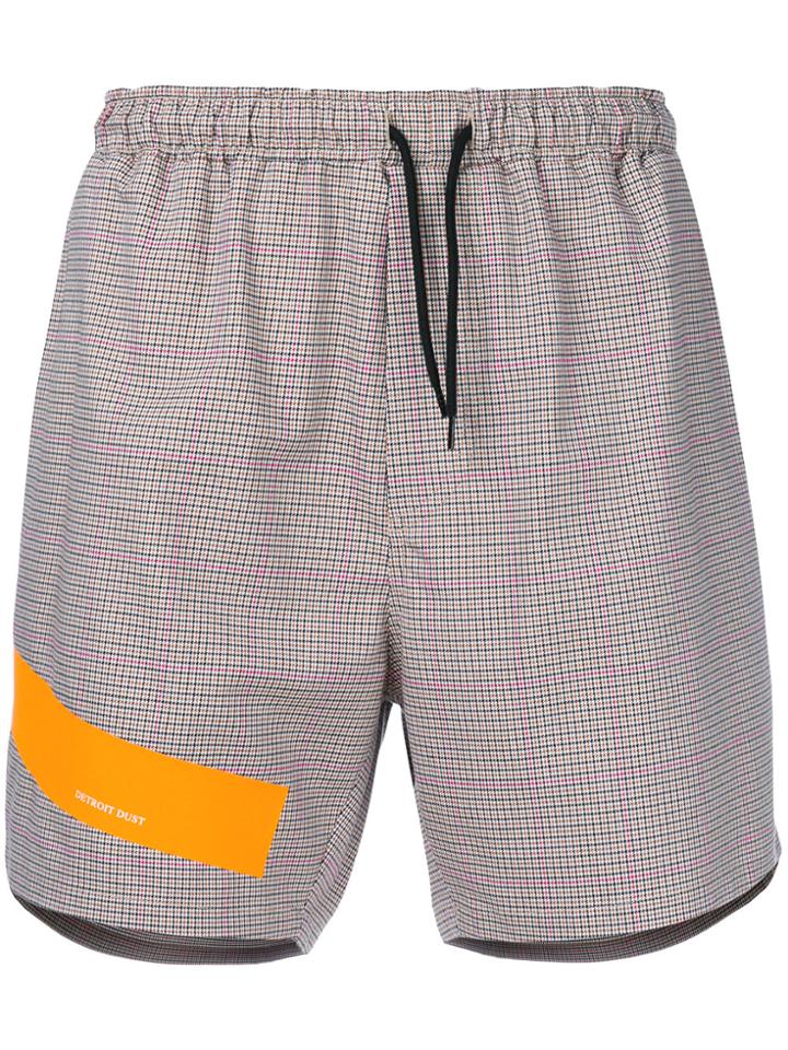 Raf Simons Grid Print Shorts - Black