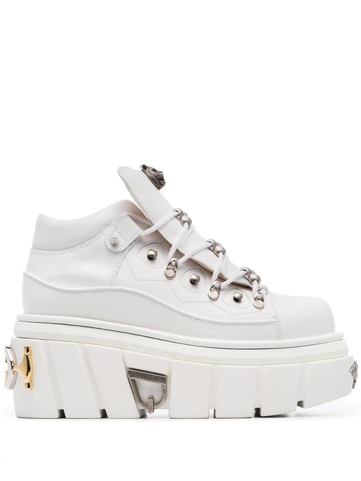 Gucci White Flashtrek Chunky Leather Low-top Sneakers