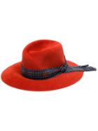 Maison Michel Fedora Hat - Red