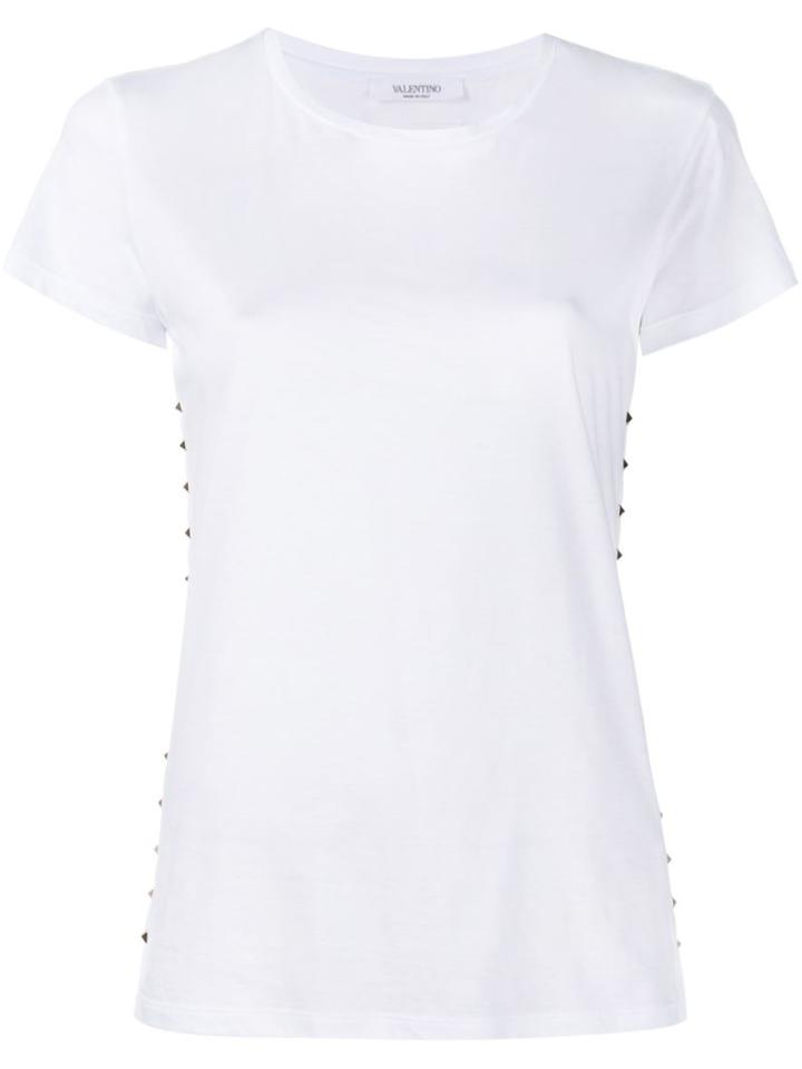 Valentino Rockstud T-shirt, Women's, Size: S, White, Cotton