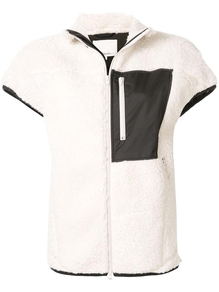 3.1 Phillip Lim Shearling Zipped Waistcoat - White
