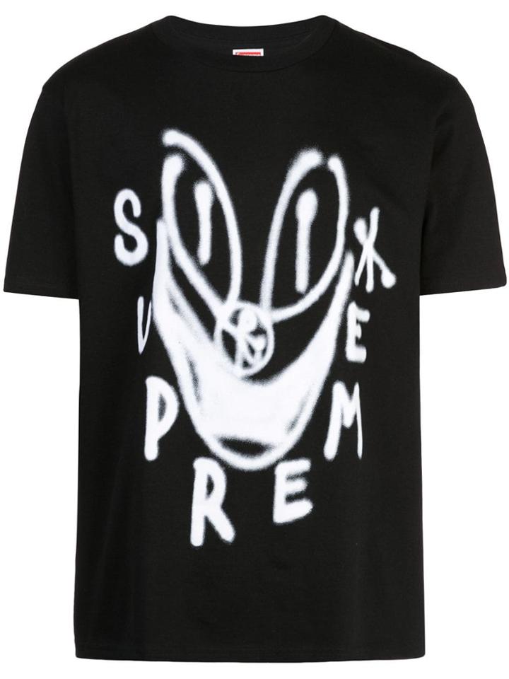 Supreme Graffiti Print T-shirt - Black