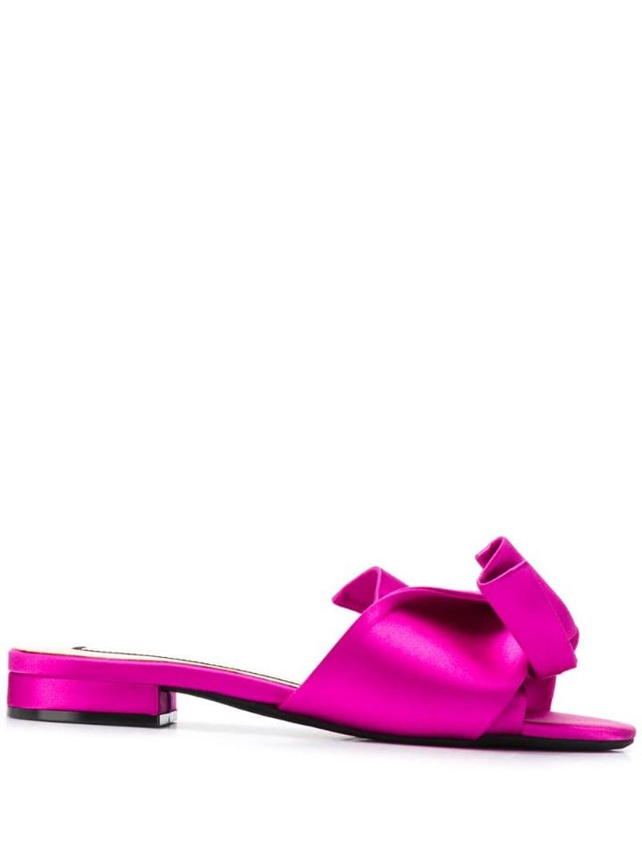 Nº21 Bow Slides - Pink