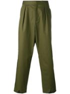 J.w.anderson Tailored Loose-fit Trousers, Men's, Size: 48, Green, Cotton/polyamide