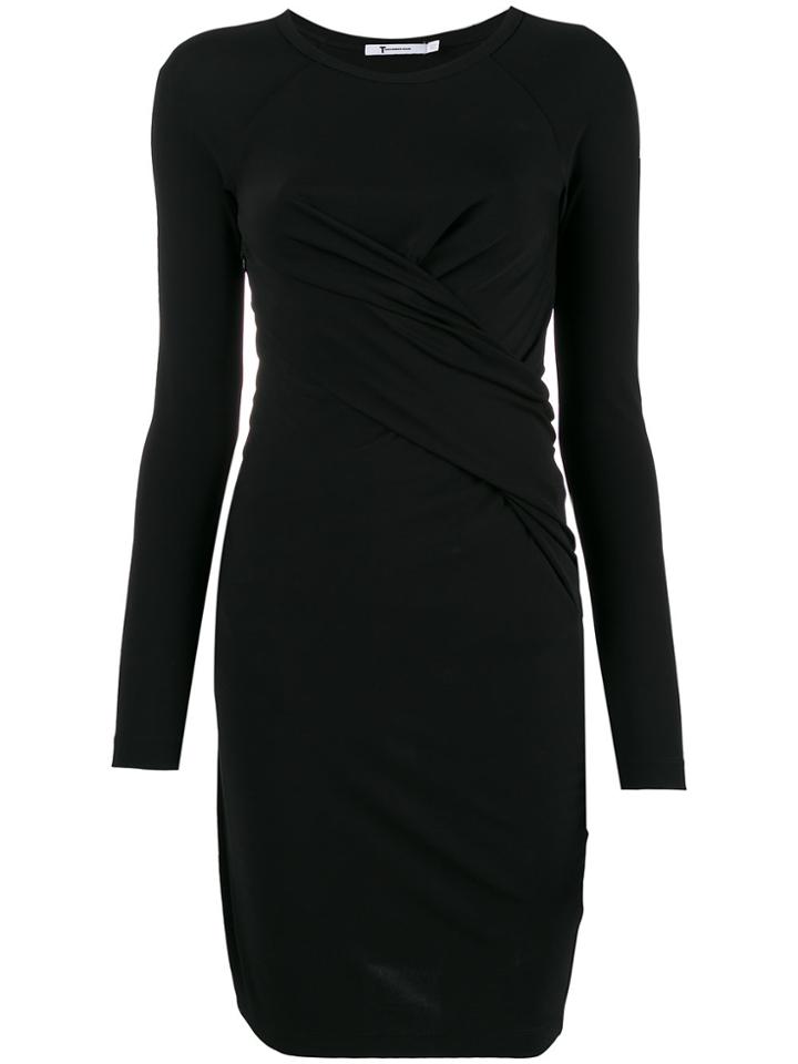 T By Alexander Wang Draped Front Dress - Black