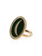 Andrea Fohrman Crescent Moon 18kt Gold Diamond Ring