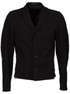 Yohji Yamamoto Fitted Zip Detail Jacket - Black