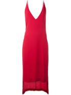 Dion Lee Asymmetric Slip Dress, Women's, Size: 8, Pink/purple, Polyester
