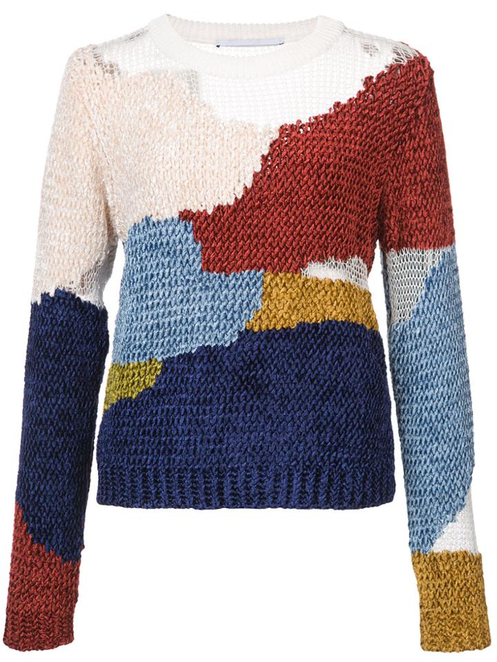 Rosetta Getty Patch Chenille Pullover - Multicolour