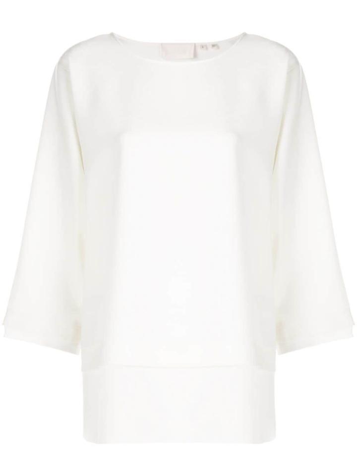 Bamford Watch Department Boat Neck Blouse - White