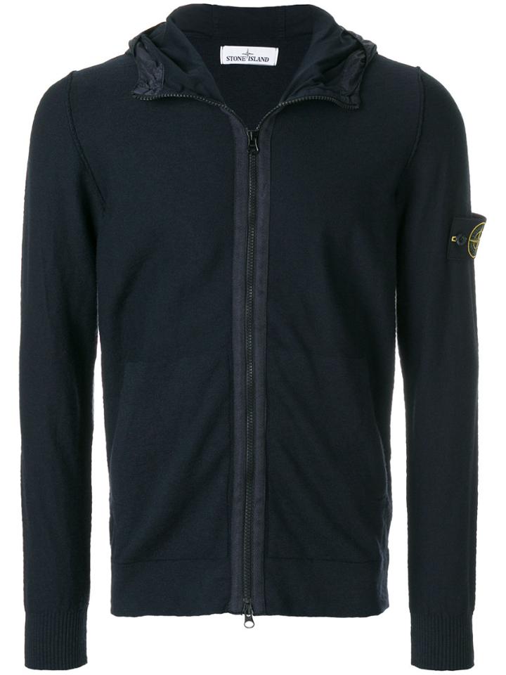 Stone Island Lightweight Knitted Hoodie - Blue