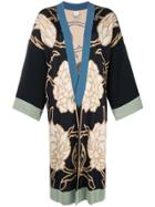 Chirazi Floral Print Longline Cardigan - Nude & Neutrals