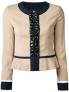 Loveless Embellished Cropped Jacket - Nude & Neutrals