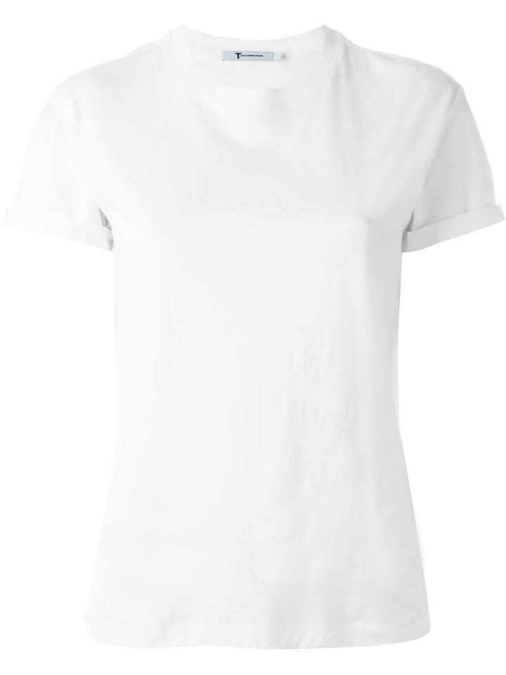 T By Alexander Wang Superfine Jersey T-shirt, Women's, Size: M, White, Cotton