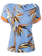Emilio Pucci Printed T-shirt, Women's, Size: 42, Blue, Silk/viscose