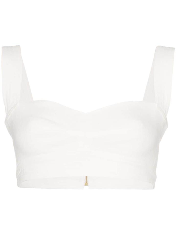 Le Kasha Edfu Bustier Cropped Top - White