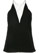 Veronica Beard Presley Tie Neck Blouse - Black