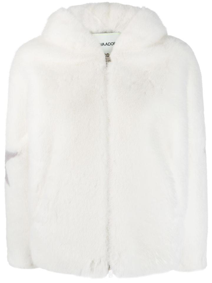 Ava Adore Textured Furry Jacket - White