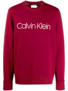 Calvin Klein Logo Print Sweatshirt - Red