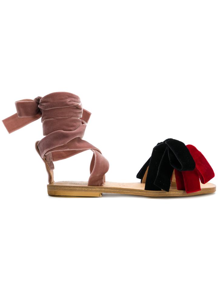 Gia Couture Colour-block Sandals - Pink & Purple