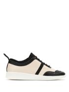Mara Mac Leather Panelled Sneajers - Neutrals