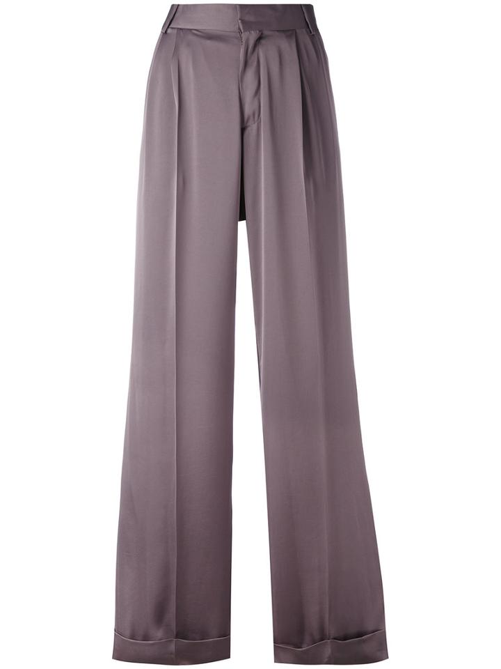 A.f.vandevorst - Powder Palazzo Pants - Women - Polyester - 40, Grey, Polyester