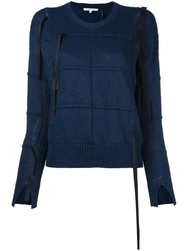 Helmut Lang - Straps Detail Jumper - Women - Viscose - Xs, Blue, Viscose