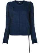 Helmut Lang - Straps Detail Jumper - Women - Viscose - Xs, Blue, Viscose