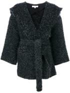 Iro - Drawstring Coat - Women - Cotton/acrylic/polyamide/virgin Wool - 40, Black, Cotton/acrylic/polyamide/virgin Wool
