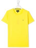 Emporio Armani Kids Logo Print T-shirt - Yellow