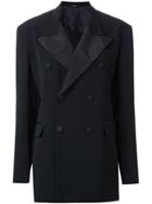 Maison Margiela Masculine Smoking Jacket, Women's, Size: 40, Black, Viscose/virgin Wool