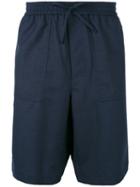 Ami Alexandre Mattiussi - Elasticated Waist Bermuda Shorts - Men - Wool - 36, Blue, Wool
