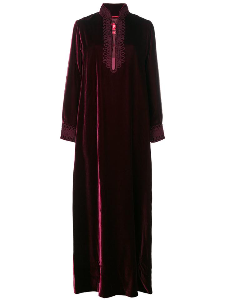 F.r.s For Restless Sleepers High Neck Velvet Dress - Red